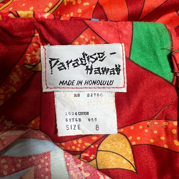 VINTAGE NWT 1960’s Swimsuit Paradise Hawaii Bikini Red Tropical Print - Picture 13 of 13